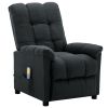 vidaXL Massage Recliner Dark Grey Fabric