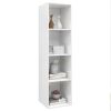 vidaXL Wall-mounted TV Cabinet High Gloss White 14.6"x14.6"x56.1" Engineered Wood