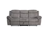 Zubaida Sofa (Glider & Motion); 2-Tone Gray Velvet YJ