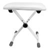 5Core Portable Piano Keyboard Music X-Style Adjustable Padded Stool Chair Seat Bench White KBB 02 WH