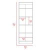 Multistorage Pantry Cabinet; Five Shelves; Double Door Cabinet -Black