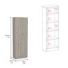 Multistorage Pantry Cabinet; Five Shelves; Double Door Cabinet -Light Gray