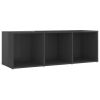 vidaXL TV Cabinet High Gloss Gray 42.1"x13.8"x14.6" Engineered Wood