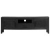 vidaXL TV Cabinet Black 46.5"x11.8"x15.7" Solid Mango Wood