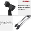 5 Core 2 Pieces Premium Mini Microphone Stand Tripod Universal Adjustable Desk Microphone Stand Portable Foldable Table Top Desktop Stand with Small P