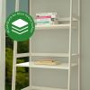 WTZ Bookshelf; Ladder Shelf; 5 Tier Bamboo Bookcase; Modern Open Book Case for Bedroom; Living Room;