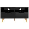 vidaXL TV Cabinet High Gloss Black 35.4"x15.7"x19.1" Engineered Wood