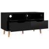 vidaXL TV Cabinet High Gloss Black 35.4"x15.7"x19.1" Engineered Wood