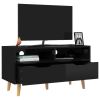 vidaXL TV Cabinet High Gloss Black 35.4"x15.7"x19.1" Engineered Wood