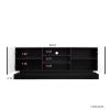 Modern; Stylish Functional TV stand with Color Changing LED Lights; Universal Entertainment Center; Black