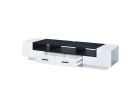 TV Stand; White &amp; Black 91275