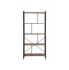 4 Tier Industrial Bookshelf Rustic Brown & Black