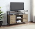 Baina TV Stand in Rustic Oak &amp; Black Finish LV00743