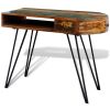 vidaXL Desk Reclaimed Solid Wood with Iron Legs