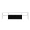 Buck II TV Stand in White &amp; Black High Gloss Finish LV00998