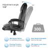 Free Shipping soft Padded Mid-Back Office Computer Desk Chair with Armrest; Leather office Chair ; PU faux leather;  till function 90-110 degree; blac