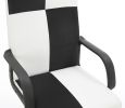 Chessboard office chair;  office chair with adjustable backrest armrest;  suitable for office;  dormitory and study (black and white)