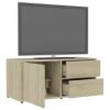 vidaXL TV Cabinet Sonoma Oak 31.5"x13.4"x14.2" Engineered Wood