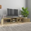 vidaXL TV Cabinet Sonoma Oak 55.1"x15.7"x14" Engineered Wood