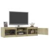 vidaXL TV Cabinet Sonoma Oak 55.1"x15.7"x14" Engineered Wood