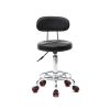 Round Shape Adjustable Salon Stool with Back and Line Black XH