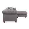 Waldina Reversible Sectional Sofa in Brown Fabric LV00499