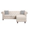 Waldina Reversible Sectional Sofa in Beige Fabric LV00643