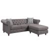 Waldina Reversible Sectional Sofa in Brown Fabric LV00499