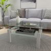 White Coffee Table; Clear Coffee Table; Modern Side Center Tables for Living Room; Living Room Furniture