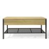 Wood Lift-Top Storage Coffee Table with Hidden Storage Compartment  for Living Room Office Reception Room