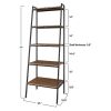 District Indoor Metal 5-Tier Open Ladder Shelf