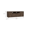 Lyon Tv Stand for TVÂ¬Â¥s up 55"; One Cabinet; Double Door -Dark Walnut