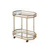 Lacole Serving Cart; Champagne & Mirror 98197