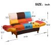 [VIDEO provided] Small Space Colorful Sleeper Sofa; Solid Wood Legs