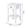 White Bathroom Floor-standing Storage Table with a Drawer YF