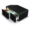 Modern Smart mini Coffee Table with Built in Fridge; Outlet protection Wireless charging module Mechanical temperature controlPower socket with USB in