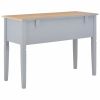 vidaXL Writing Desk Gray 43.1"x17.7"x30.5" Wood