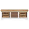 vidaXL TV Cabinet 46.5"x11.8"x15.7" Solid Mango Wood