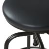 Walker Industrial Counter Bar Stools; Black PU (Set of 2); Height adjustable