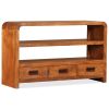 vidaXL TV Cabinet Solid Wood Acacia 35.4"x11.8"x21.6"