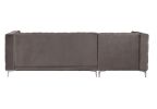 Sullivan Sectional Sofa; Gray Velvet 55495