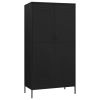 vidaXL Wardrobe Black 35.4"x19.7"x70.9" Steel