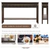 TREXM Rustic Entryway Console Table; 60&quot; Long Sofa Table with two Different Size Drawers and Bottom Shelf for Storage (Black)