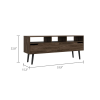 Oslo Tv Stand for TVÂ¬Â¥s up 51"; Two Drawers; Four Legs; Three Open Shelves -Dark Walnut