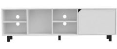 Valdivia Tv Stand for TVÂ¬Â¥s up 70"; Four Open Shelves; Five Legs -White