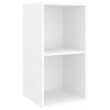 vidaXL Wall-mounted TV Cabinet White 14.6"x14.6"x28.3" Engineered Wood