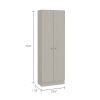 Multistorage Pantry abinet; Five Shelves; Double Door Cabinet -Pearl