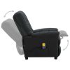 vidaXL Massage Recliner Dark Grey Fabric