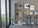 Multistorage Pantry abinet; Five Shelves; Double Door Cabinet -Pearl