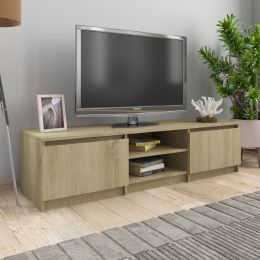 vidaXL TV Cabinet Sonoma Oak 55.1"x15.7"x14" Engineered Wood